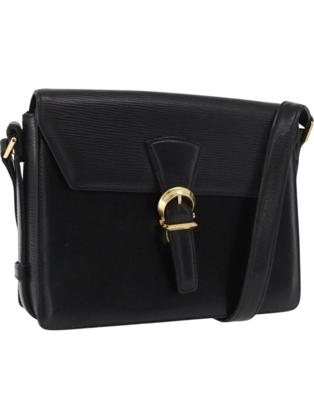 VALENTINO Shoulder Bag Leather Black Gold